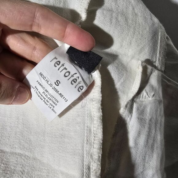 RETROFÊTE Ada Distressed Denim Jacket - Picture 7 of 8